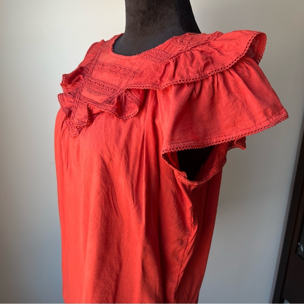Old Navy Coral Ruffled Blouse - L - Picture 3 of 6